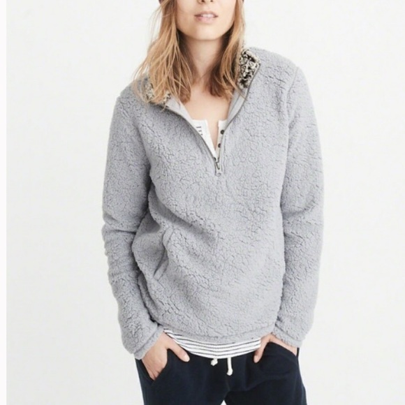 abercrombie sherpa half zip